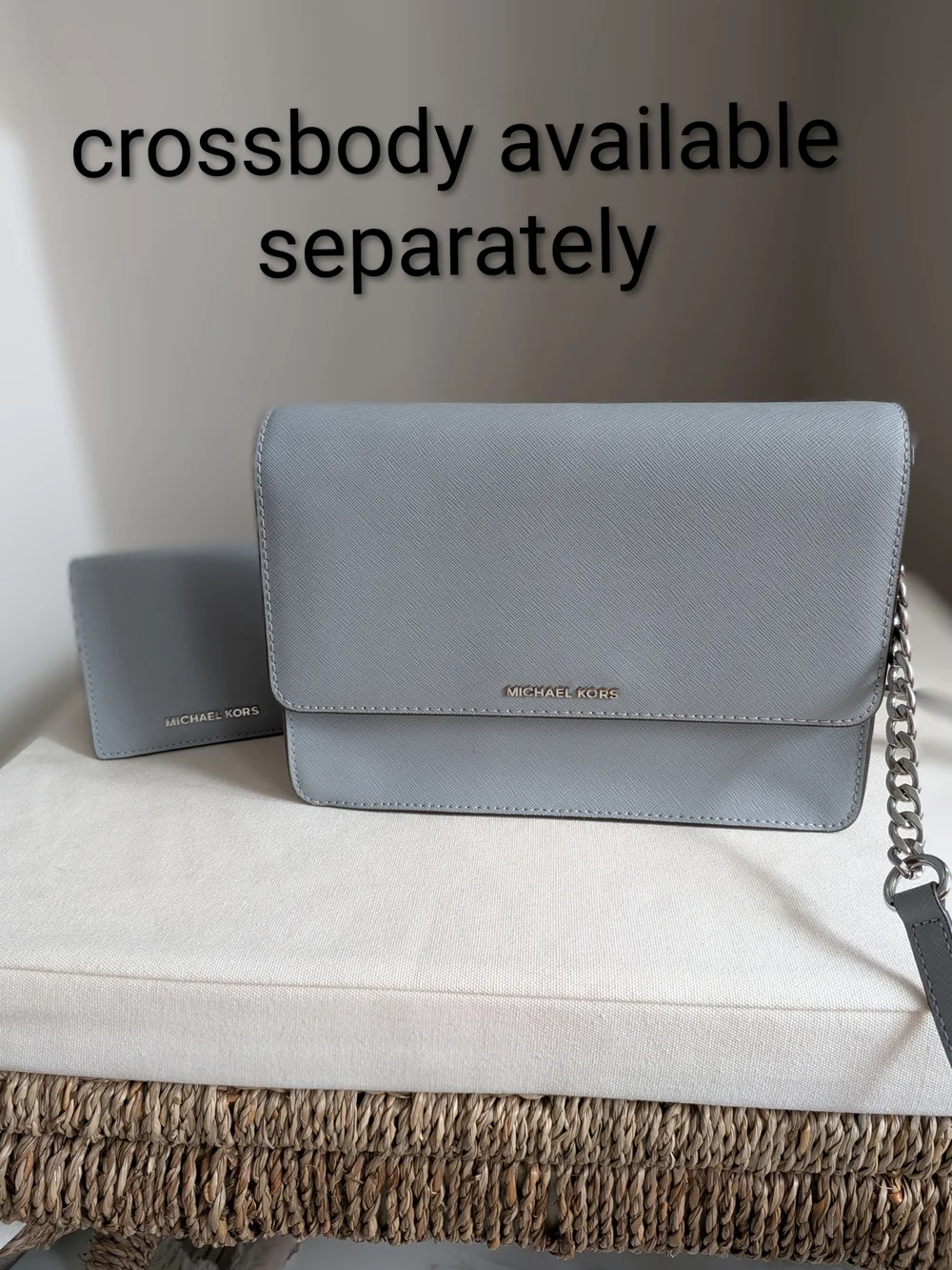 Michael Kors Light Blue Saffiano Leather Wallet
